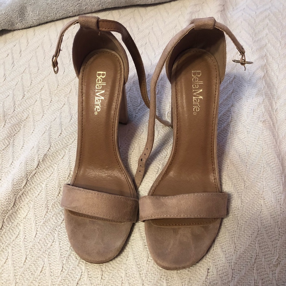 Tan Block Heel Sandals - worn once